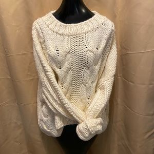 Loved + Adored Sweater Cream colored size Med